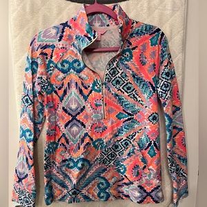 Lilly Pulitzer Skipper Popover UPF 50 Pullover Top Size S Cabana Cocktail